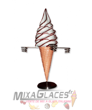 Porte Cornets Vanille liseré Chocolat - 47 cm