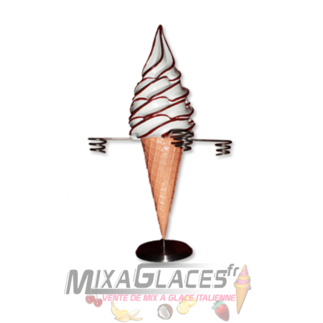 Porte Cornets Vanille liseré Chocolat - 47 cm