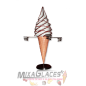 Porte Cornets Vanille et Liseré Chocolat - 47 cm