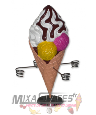 Porte Cornets boules + chantilly + coulis chocolat - 40 cm