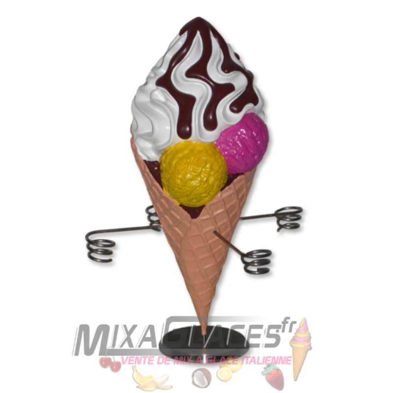 Porte Cornets Boules + Chantilly + Coulis Chocolat - 40 cm