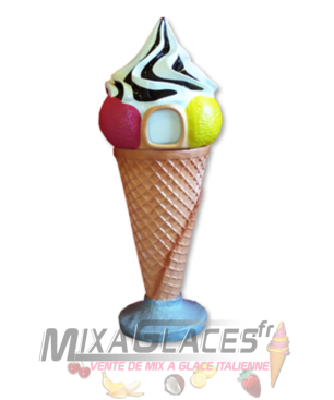 Poubelle - Boules & Chantilly & coulis Chocolat - 160 cm