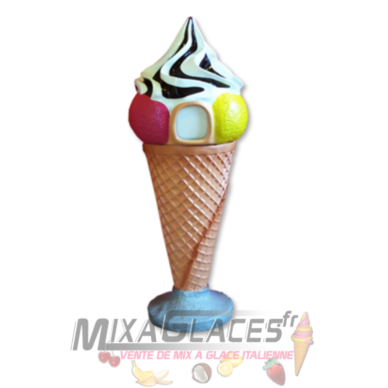 Poubelle - Boules & Chantilly & coulis Chocolat - 160 cm