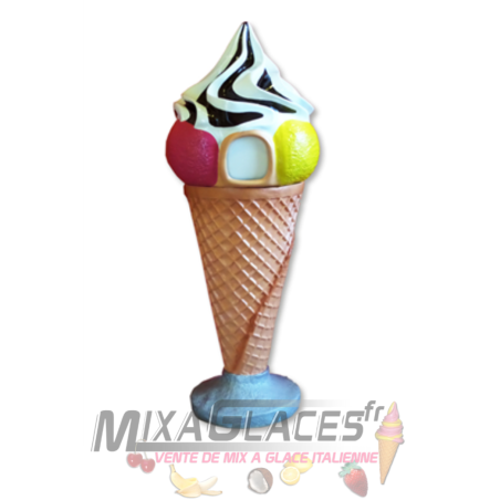 Poubelle - Boules & Chantilly & coulis Chocolat - 160 cm