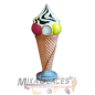 Poubelle - Boules & Chantilly & coulis Chocolat - 160 cm