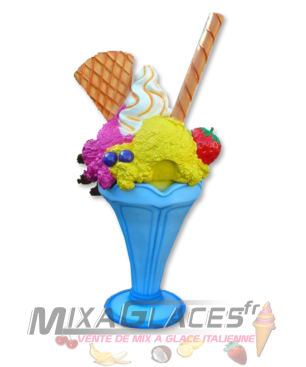 Poubelle - Coupe glace fruits chantilly gaufrette - 205 cm
