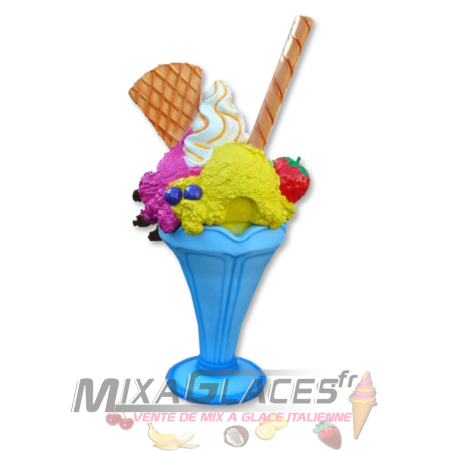 Poubelle - Coupe glace fruits chantilly gaufrette - 205 cm